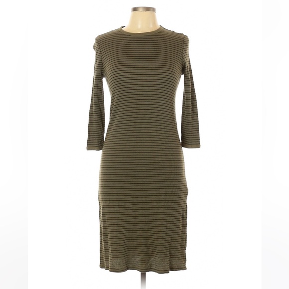 Forever 21 Dresses & Skirts - Olive green striped forever 21 dress size large